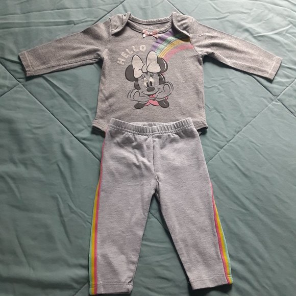 Baby Girl Clothes Lot Of Six Size 6-9 Months Minnie Mouse/Easter Bunny - Picture 2 of 16